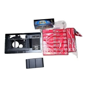 JVC VHS-C Adapter C-P7U Sony HF 60 Cassettes TDK VHS-C Tape JVC Battery Lot